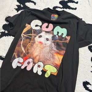 Teen Hearts Black Opossum Graphic Tee